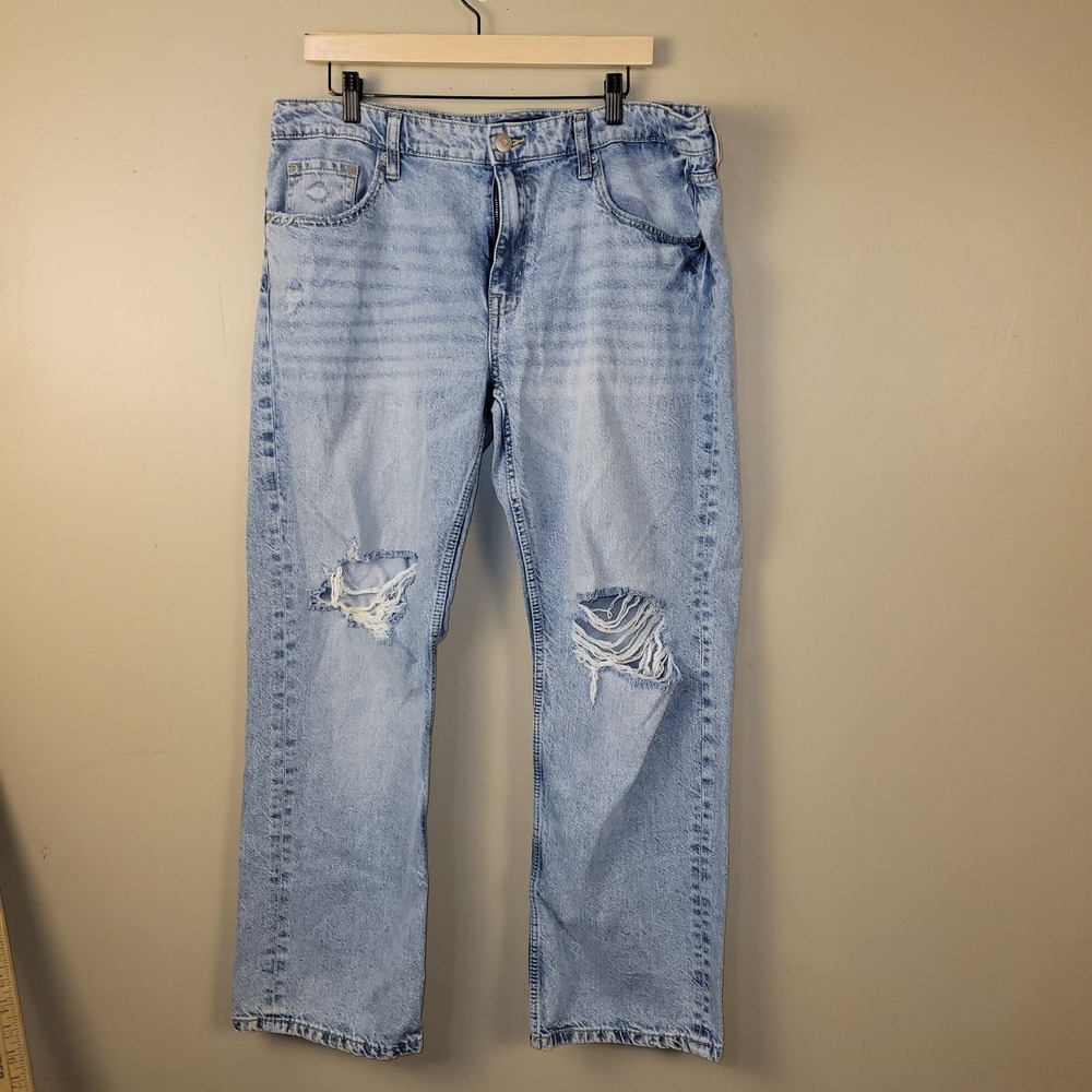 Aero‎ Jeans Womens 16 Blue Denim Low  Rise 90s Stretch Stone Wash Outdoors